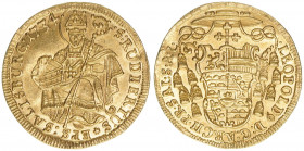 Leopold Anton Eleutherius Freiherr von Firmian 1727-1744
Erzbistum Salzburg. Dukat, 1734. Salzburg
3,48g
Zöttl 2545, Probszt 2113
stfr-