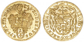 Leopold Anton Eleutherius Freiherr von Firmian 1727-1744
Erzbistum Salzburg. 1/4 Dukat, 1734. Salzburg
0,88g
Zöttl 2563, Probszt 2130
stfr