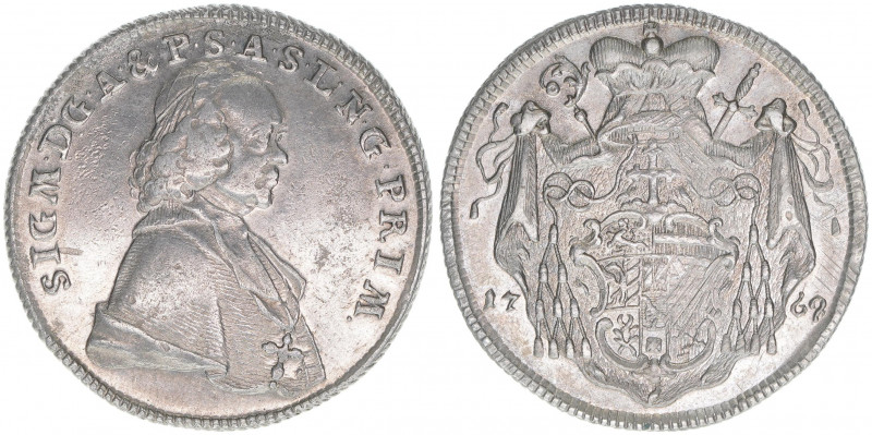Sigismund III. Graf Schrattenbach 1753-1771
Erzbistum Salzburg. 1/2 Taler, 1769....