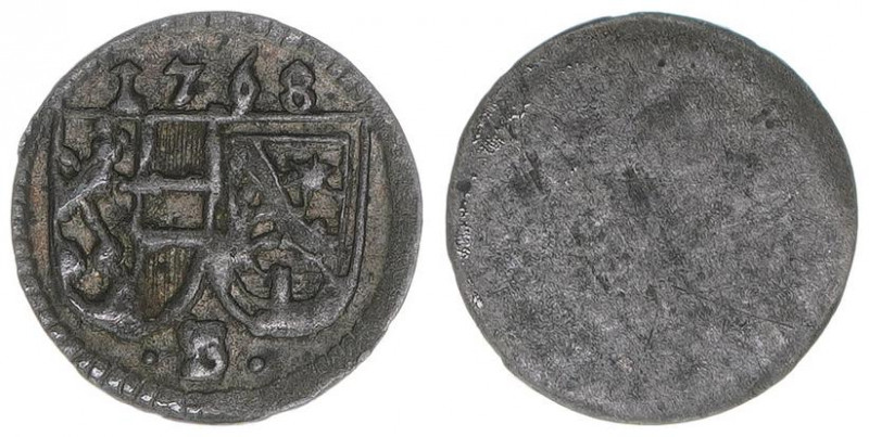 Sigismund III. Graf Schrattenbach 1753-1771
Erzbistum Salzburg. Pfennig, 1768. S...