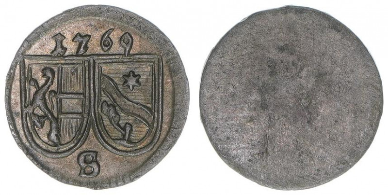 Sigismund III. Graf Schrattenbach 1753-1771
Erzbistum Salzburg. Pfennig, 1769. S...
