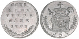 Hieronymus Graf Colloredo 1772-1803
Erzbistum Salzburg. 5 Kreuzer, 1793. Salzburg
1,91g
Zöttl 3332, Probszt 2537
vz+