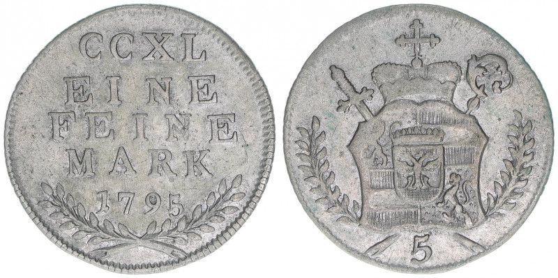 Hieronymus Graf Colloredo 1772-1803
Erzbistum Salzburg. 5 Kreuzer, 1795. Salzbur...