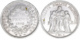 5 Francs, 1848 A
Frankreich. Silber. 25,00g
Kahnt/Schön 83
Rf.
vz-