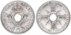 Georg VI.
Großbritannien - Mandatsgebiet New Guinea. 1 Shilling, 1938. Silber
5,37g
Schön 10
stfr