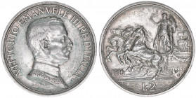 Victor Emanuel III.
Italien. 2 Lire, 1916. Silber
9,95g
Schön 57
vz