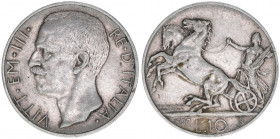 Victor Emanuel III.
Italien. 10 Lire, 1927. Silber
10,00g
Schön 66
ss/vz