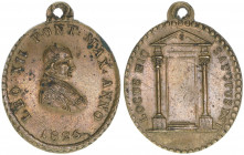 Papst Leo XII.
Italien Kirchenstaat. Wallfahrtsmedaille, 1826. 5,82g
ss+