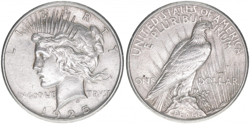 Liberty
Vereinigte Staaten von Amerika. One Dollar, 1925. 26,74g
Schön 137
ss/vz...