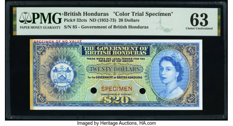 British Honduras Government of British Honduras 20 Dollars ND (1952-73) Pick 32c...