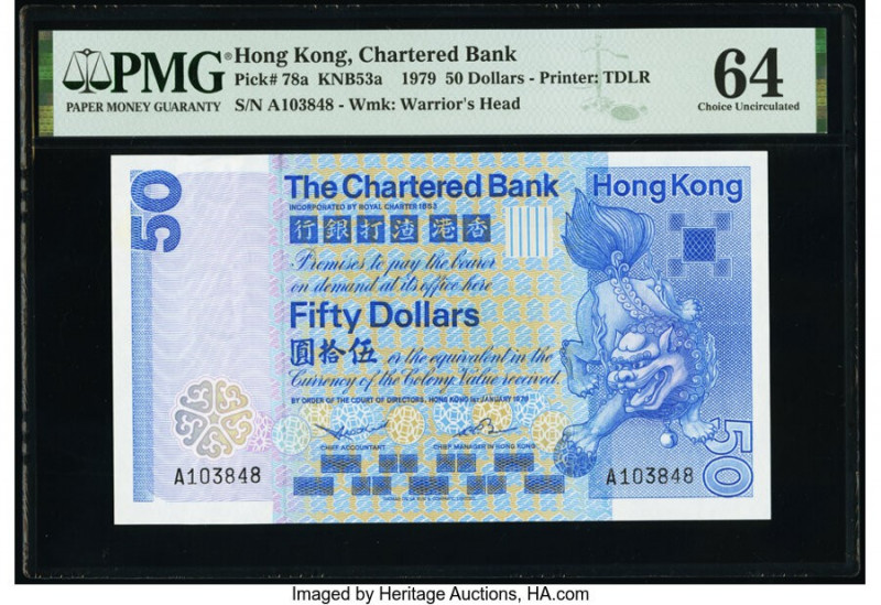 Hong Kong Chartered Bank 50 Dollars 1.1.1979 Pick 78a PMG Choice Uncirculated 64...