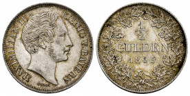Germany. Bayern. Maximilian II. 1/2 gulden. 1859. (Jaeger-81). Ag. 5,28 g. XF. Est...35,00. 

Spanish Description Alemania. Bavaria. Maximilian II. ...