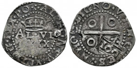Brazil. D. Afonso VI (1656-1667). 100 reis. (Km-426.3). (Gomes-40.03). Ag. 3,75 g. Countermark (VF), struck on a Portuguese João IV 80 Reis. Choice VF...