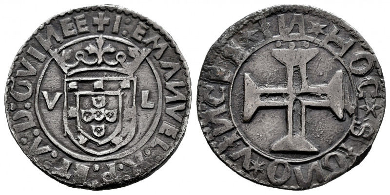 Portugal. D. Manuel I (1495-1521). 1 tostão. Lisbon. V-L. (Gomes-29.06). Ag. 1,6...