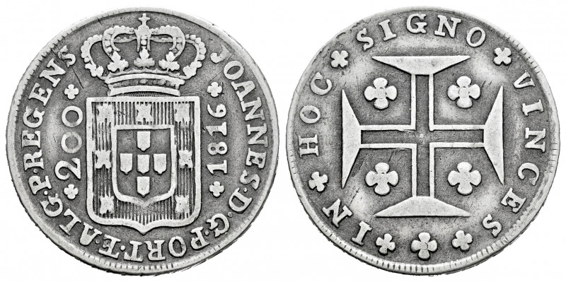 Portugal. D. Joao, Príncipe Regente (1799-1816). 200 reis. 1816. Lisbon. (Gomes-...