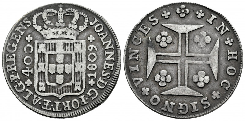 Portugal. D. Joao, Príncipe Regente (1799-1816). 400 reis. 1809. (Km-331). (Gome...