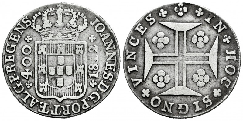 Portugal. D. Joao, Príncipe Regente (1799-1816). 400 reis. 1812. (Km-331). Ag. 1...