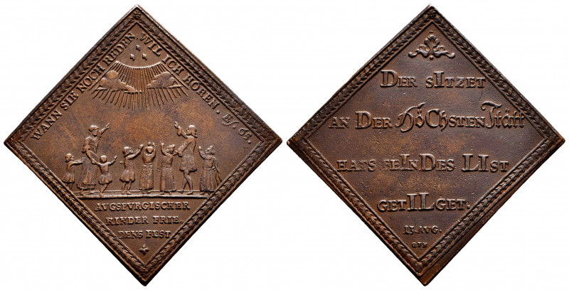 Germany. Augsburg. Medal. 1704. (Forster-89). (Julius-661). Ae. 5,90 g. Free Cit...