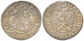 AUSTRIA. Leopoldo I (1657-1705). 3 Kreuzer 1669 SHS (Breslau). Ag (1,57 g). BB