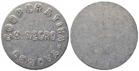 GETTONI. Genova. Gettone Cooperativa A. Negro. Al (1,73 g). SPL