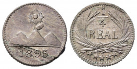 GUATEMALA. 1/4 real 1895. Ag (0,77 g). qFDC