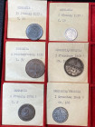 ESTERE. GERMANIA. Lotto di 6 monete con cartellino di vecchia raccolta. Conservazioni varie da MB a SPL