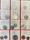 ESTERE. SVIZZERA. Lotto di 15 monete con cartellino di vecchia raccolta. Conservazioni varie da SPL a FDC