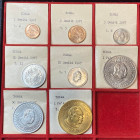 ESTERE. TONGA. Lotto di 8 monete con cartellino di vecchia raccolta. Conservazioni varie da SPL a FDC