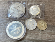 ESTERE. Lotto di 5 monete in Argento (Jugoslavia, Austria, Spagna, Egitto). SPL-FDC