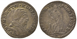 BOLOGNA. STATO PONTIFICIO. Benedetto XIII (1724-1730). Muraiola da 2 bolognini 1724. Mi (1,33 g). Muntoni 31; MIR 2457/1 - R2. BB