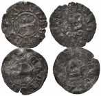 CAMPOBASSO. Nicola II di Monforte (1461-1463). Lotto di 2 Tornesi Mi. Biaggi 538; MIR 369. MB