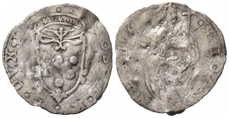 FIRENZE. Cosimo I (1537-1574). Crazia II serie. Ag (0,68 g). MIR 136. Rara. MB