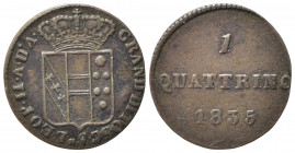 FIRENZE. Granducato di Toscana. Leopoldo II di Lorena (1824-1859). 1 Quattrino 1835. Cu. Gig. 101. Raro. BB+