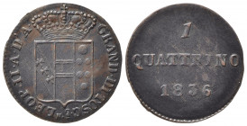 FIRENZE. Granducato di Toscana. Leopoldo II di Lorena (1824-1859). 1 Quattrino 1836. Cu. Gig. 102. Raro. BB+