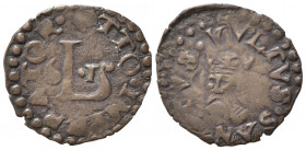 LUCCA. Monete con data sec. XVI. Quattrino 1561 con Volto Santo. Cu (0,74 g). MIR 183/18. qBB
