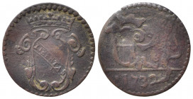 LUCCA. REPUBBLICA (1369-1799). Panterino 1732 Cu (0,71 g). MIR 227/4. qBB