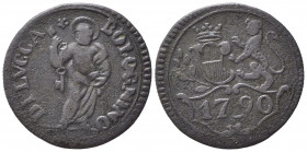 LUCCA. REPUBBLICA (1369-1799). Bolognino 1790 Mi (2,36 g). MIR 231/2. BB