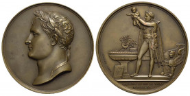 NAPOLEONICHE. Napoleone I, Imperatore (1804-1814) . Medaglia 1811 - Battesimo del Re di Roma Opus: Andrieu Ø: 66 mm. . AE R Br. 1126. Coniazione postu...