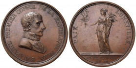 NAPOLEONICHE. Napoleone I, Imperatore (1804-1814) . Medaglia ANNO ix. Ae (38,71 g - 37,3 mm) Opus Andrieu. qFDC