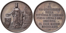 MILANO. Medaglia 1876 (700° anniversario Vittoria di Legnano. AE (45,43 g - 47 mm). FDC