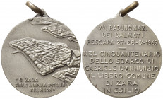 ZARA. Medaglia XVI Raduno nazionale dei Dalmati - Pescara 1969. Ag (13,75 g - 32 mm). FDC