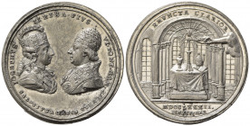PAPALI. Pio VI (1775-1799). Medaglia 1782 Viaggio a Vienna. Metallo bianco (43,6 mm - 34 g). SPL