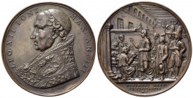 PAPALI. LEONE XII (1823-1829). Medaglia anno III per i provvedimenti presi a favore della Sanità pubblica. D/ LEO XII PONT MAX AN III busto del Pontef...