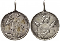 MEDAGLIE RELIGIOSE. ROMA (XIX sec.). Medaglia con San Michele Arcangelo. Ag (3,38 g - 23 mm).MB