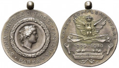 MILITARI. PARMA. Medaglia Scuola centrale di tiro di fanteria - Corso complementare 1909-1910. Ag (7,41 g). BB