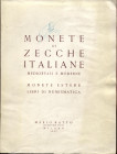 RATTO M. - Milano, 23\25 – Maggio, 1957. Monete di zecche italiane medioevali ed moderne.... pp. 86, nn. 929, tavv. 30. Ril. ed. sciupata, interno ott...
