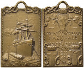 NAVI. TORINO. Medaglia Primo Congresso Nazionale di Navigazione 1911. AE (9,69 g). SPL