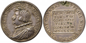 PERSONAGGI. Paolo Giordano II Orsini (1591-1656) Duca di Bracciano e Principe consorte di Piombino. Medaglia 1623 Ag (12,55 g - 33,07 mm). Coniazione ...