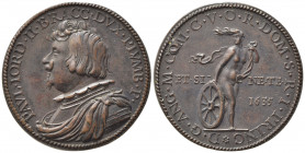 PERSONAGGI. Paolo Giordano II Orsini (1591-1656) Duca di Bracciano e Principe consorte di Piombino. Medaglia 1635 AE (16,96 g - 31,7 mm). Coniazione p...