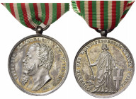 SAVOIA. Vittorio Emanuele II. Medaglia Guerre per l'Indipendenza. Ag (32 mm). qFDC